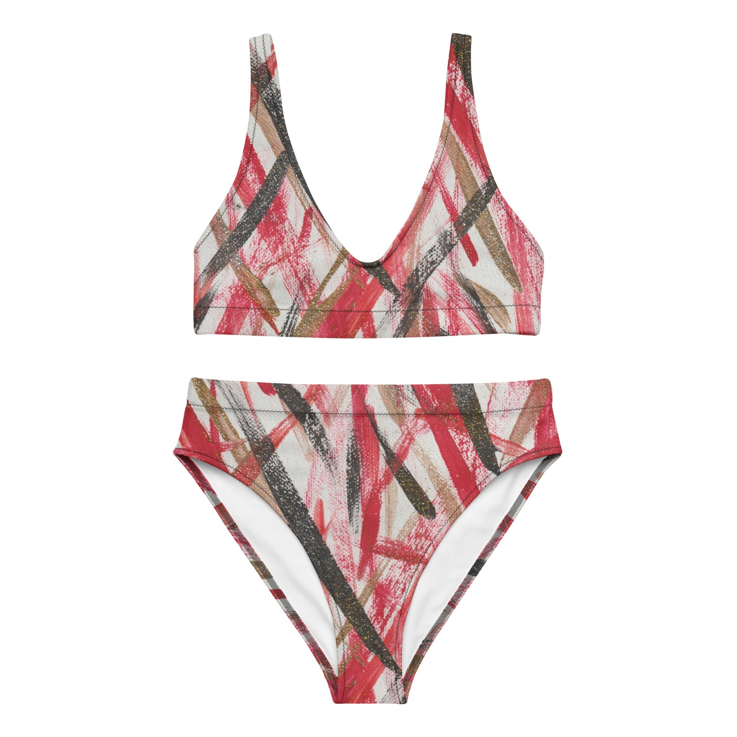 Recycled high-waisted bikini