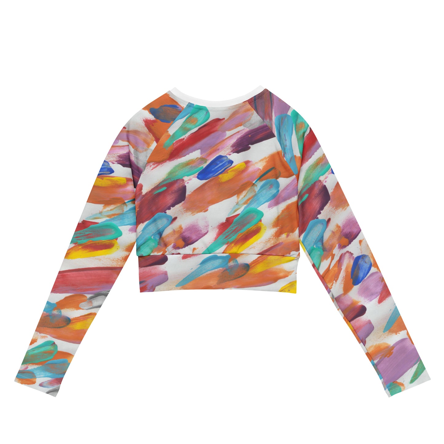 AKA™ Abstract Party long-sleeve crop top