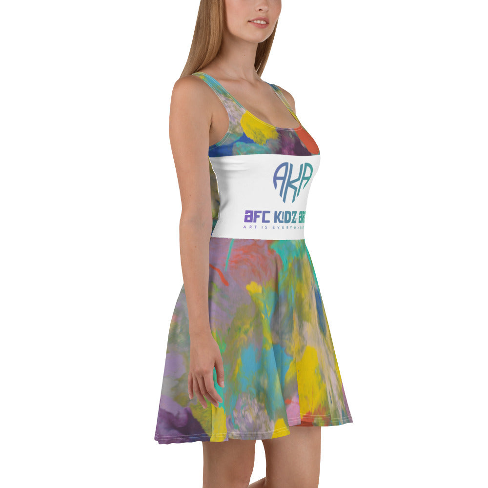 AKA™ Abstract Explosion Skater Dress
