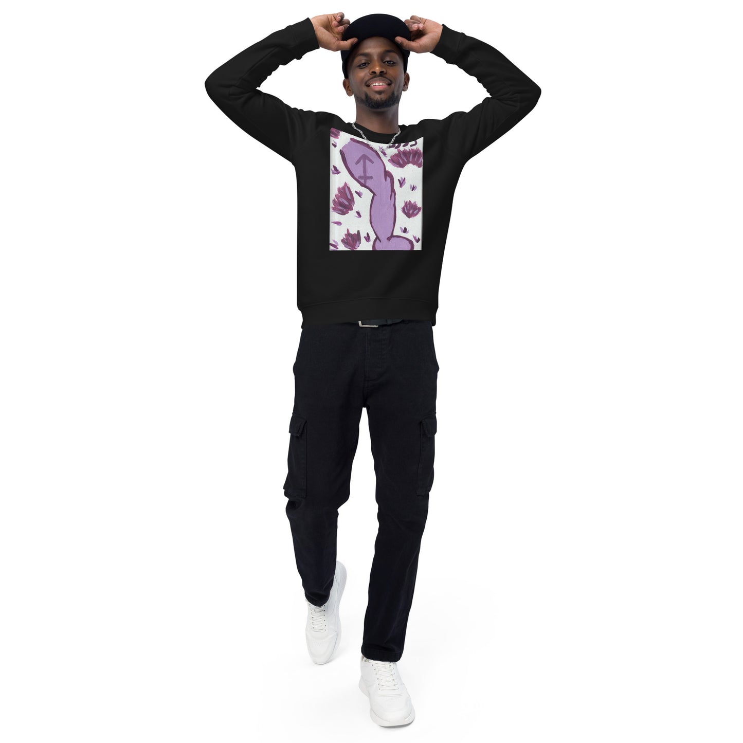 zodiac Sagittarius Unisex organic raglan sweatshirt