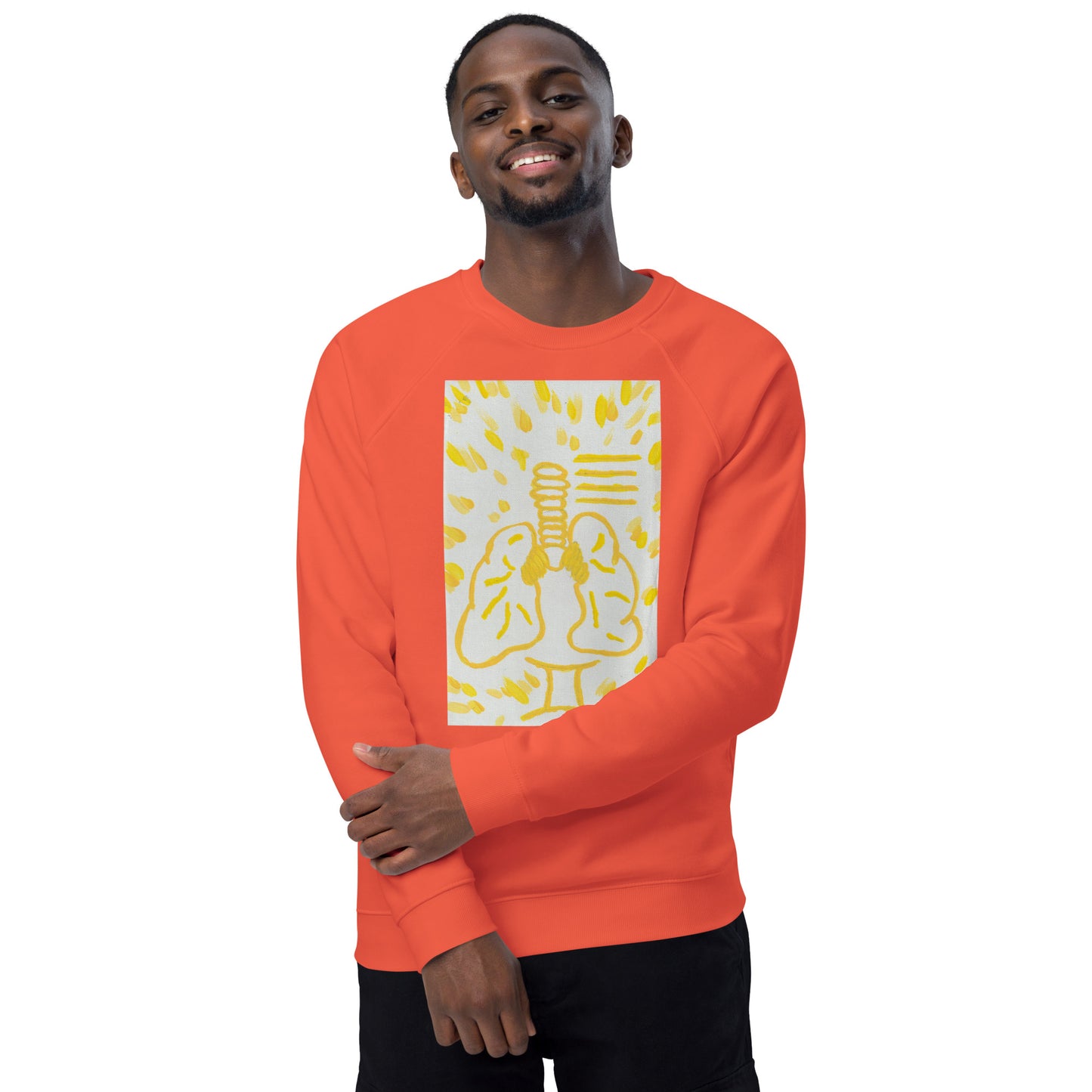 zodiac gemini Unisex organic raglan sweatshirt