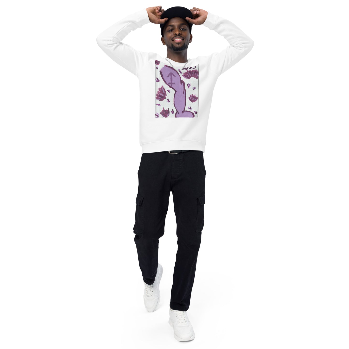 zodiac Sagittarius Unisex organic raglan sweatshirt