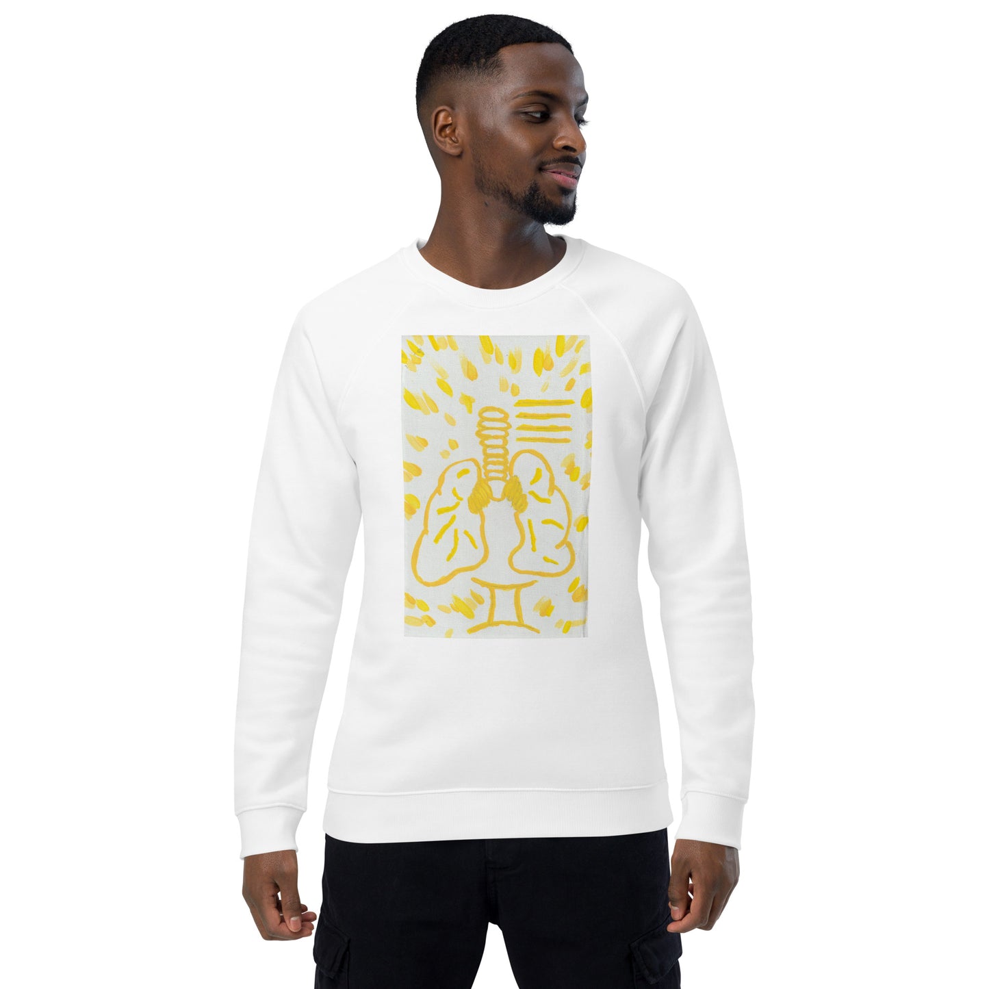 zodiac gemini Unisex organic raglan sweatshirt