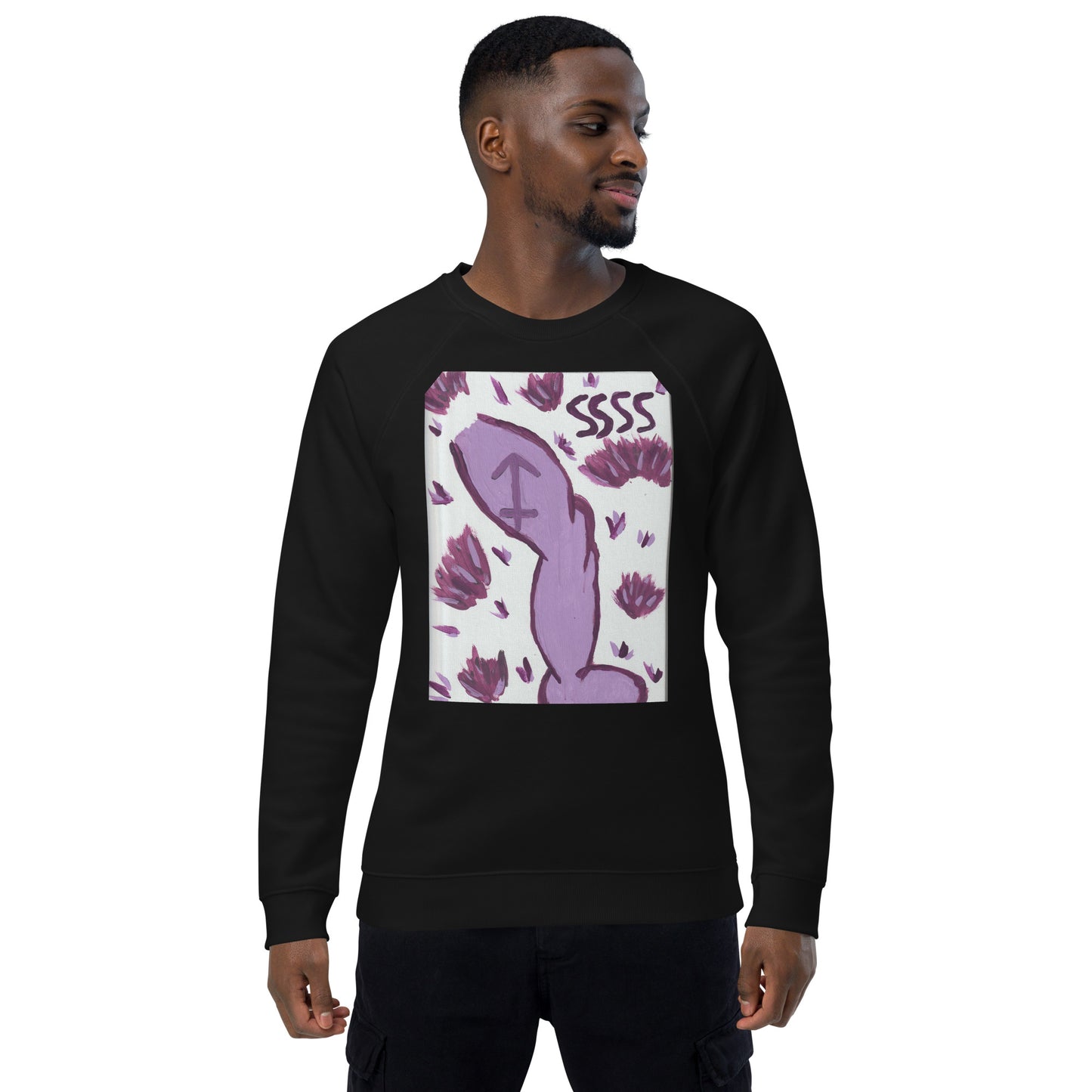 zodiac Sagittarius Unisex organic raglan sweatshirt
