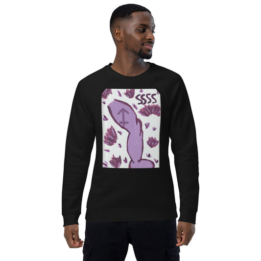 zodiac Sagittarius Unisex organic raglan sweatshirt