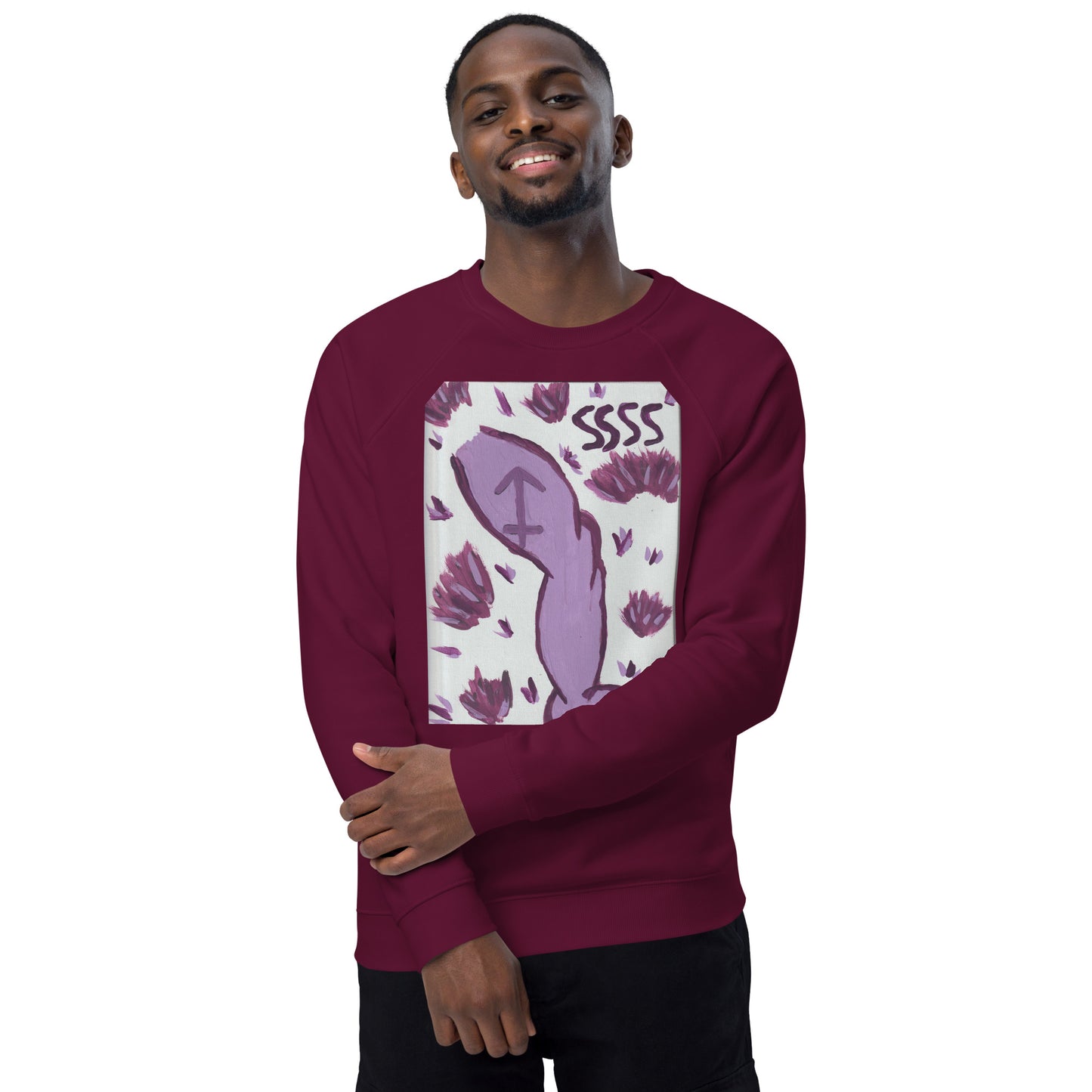 zodiac Sagittarius Unisex organic raglan sweatshirt