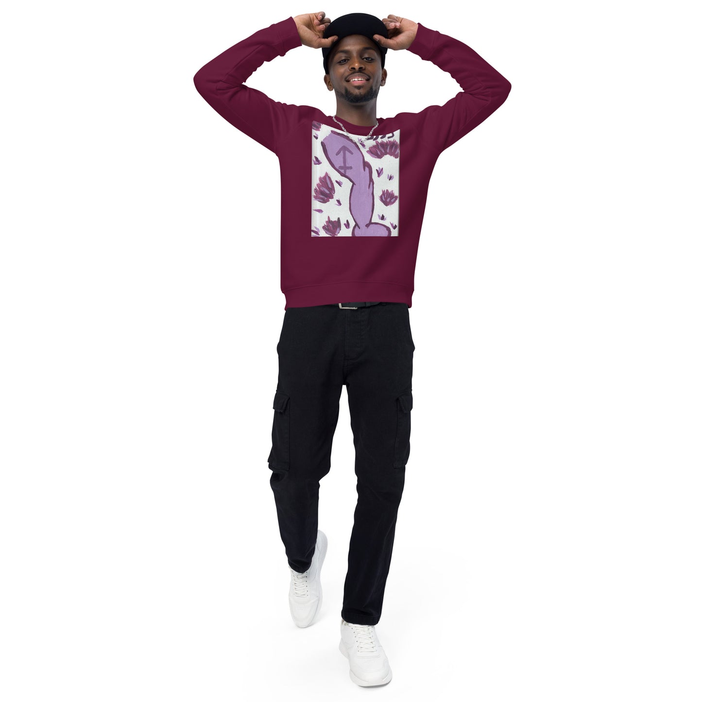 zodiac Sagittarius Unisex organic raglan sweatshirt