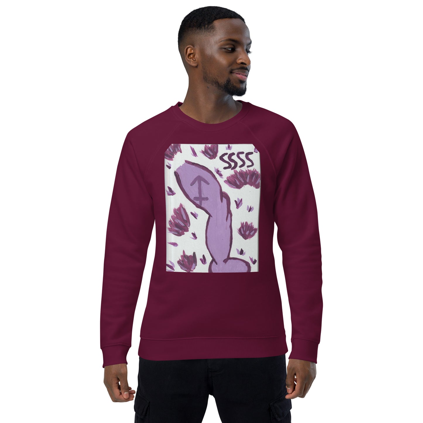 zodiac Sagittarius Unisex organic raglan sweatshirt