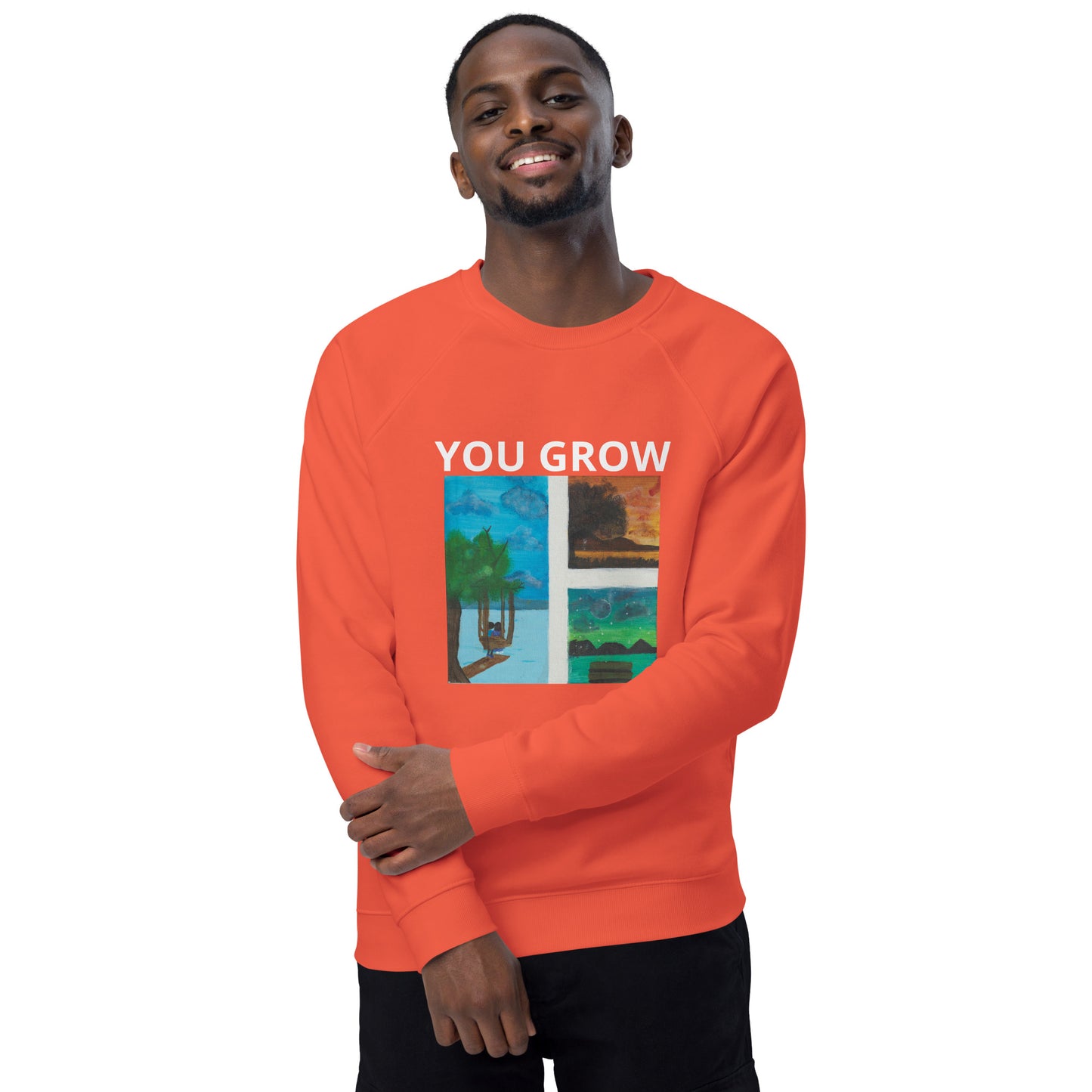 AKA™ "YOU GROW" By Naomi AF Unisex organic raglan sweatshirt