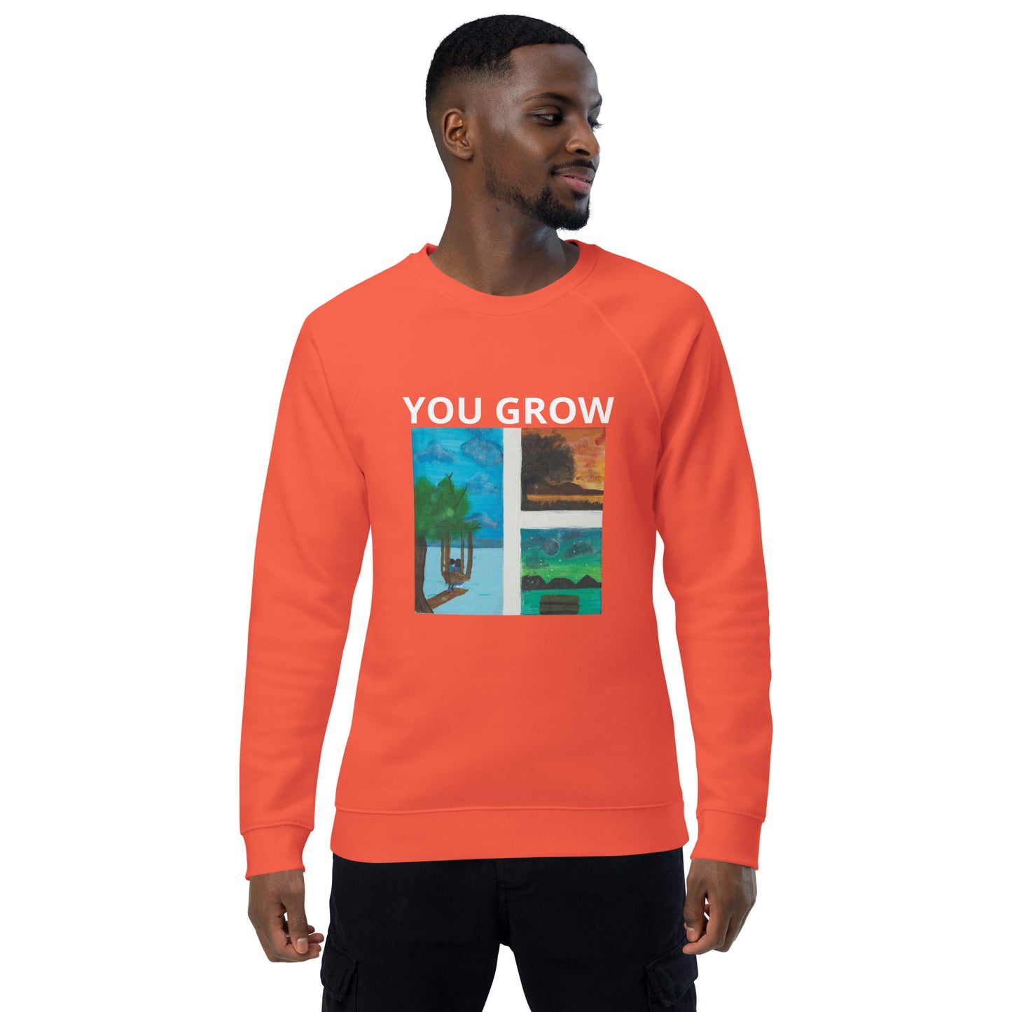 AKA™ "YOU GROW" By Naomi AF Unisex organic raglan sweatshirt