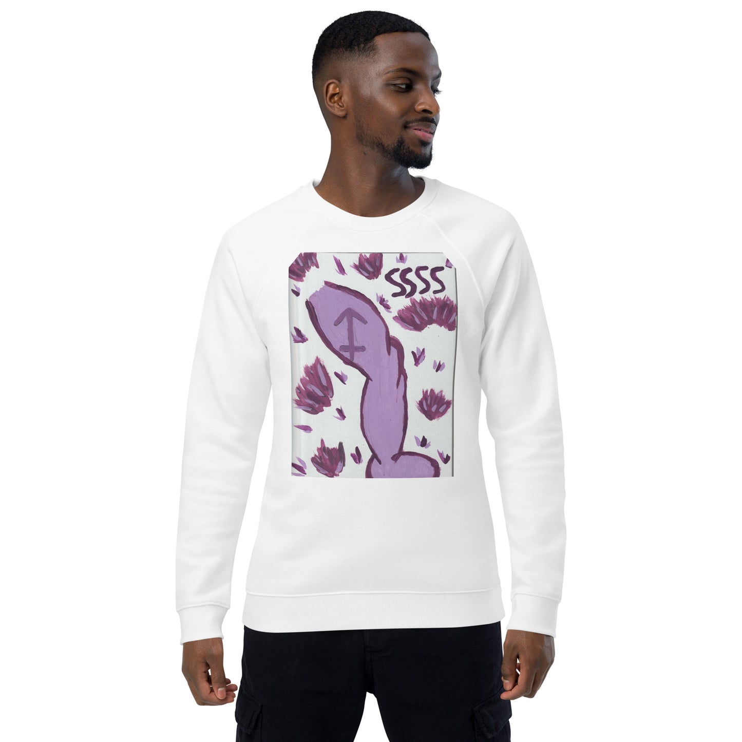zodiac Sagittarius Unisex organic raglan sweatshirt
